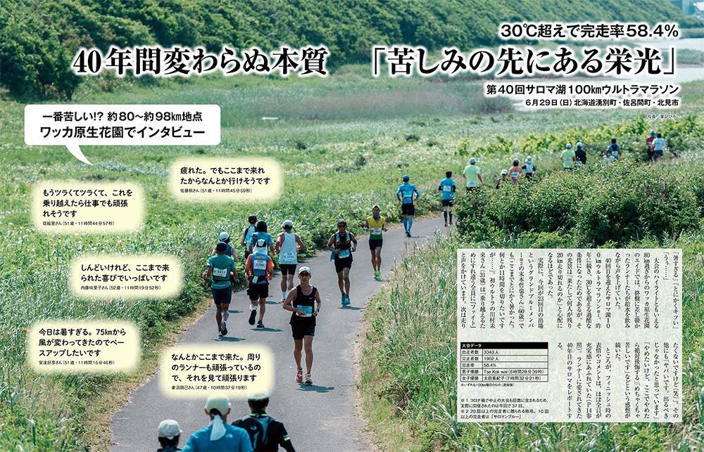 特集ページ：40年間変わらぬ本質<br>「苦しみの先にある栄光」
