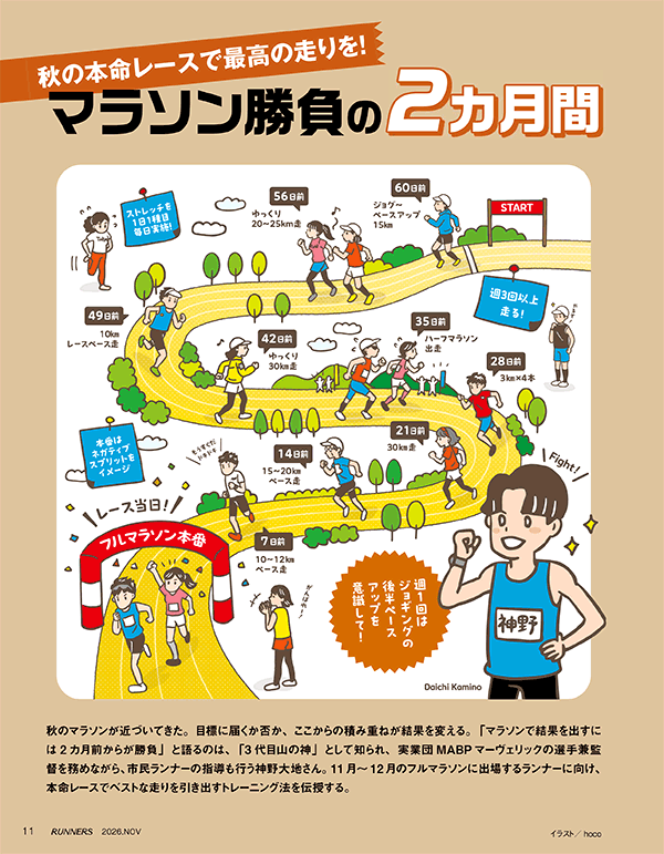 特集ページ：神野大地コーチ（元・山の神）が教える<br />「マラソン、勝負の2カ月間」