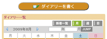 ダイアリー（日誌）を書く