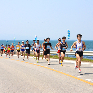 残雪の山並みに富山湾！ 絶景の公認ハーフ「魚津しんきろうマラソン」