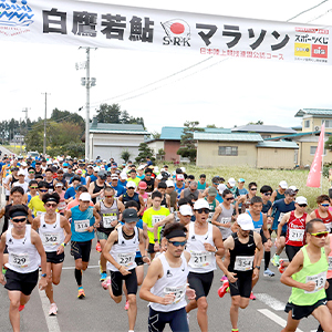 秋風わたる黄金色の田園を駆ける！「白鷹若鮎マラソン」
