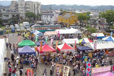 たくさんの物産展で走った後も楽しい