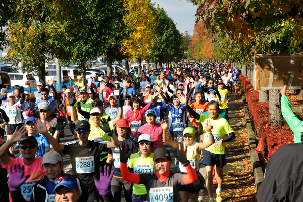 ハーフマラソンは4000人規模。全国ランニング大会100撰4年連続選出中！