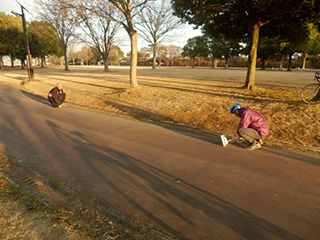 先日、コースの距離計測を実施。1周は約6km