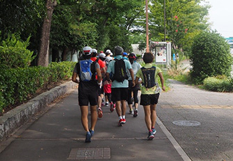 名城公園周辺コース。日陰で涼しく走れます。