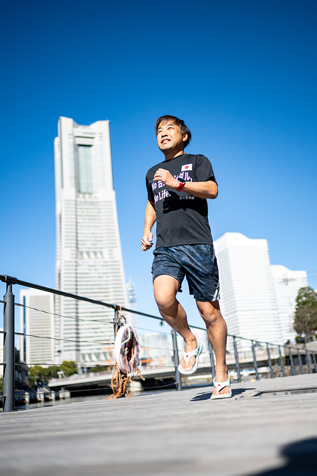 台湾サンダルでフルマラソン3時間5分17秒（24年別大）をマークした阿部さん