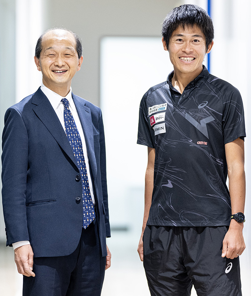 日吉一郎さんと川内優輝選手