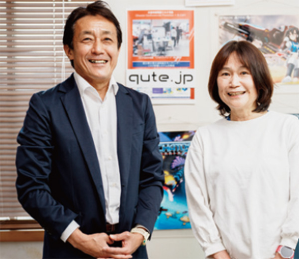 猛さんが経営する会社「Qute（キュート）」にて