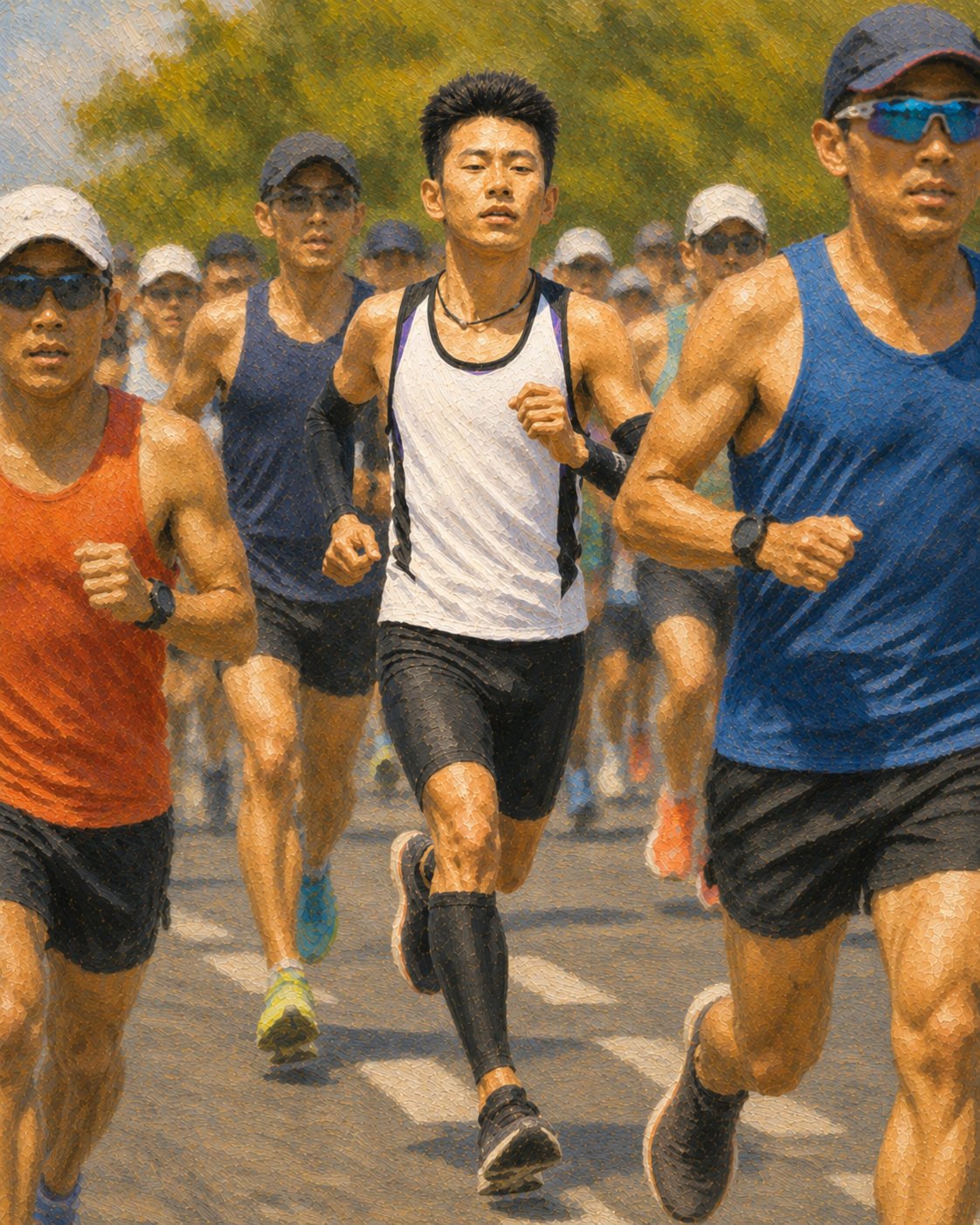 前のランナーを薄目で見続けサブ2.5