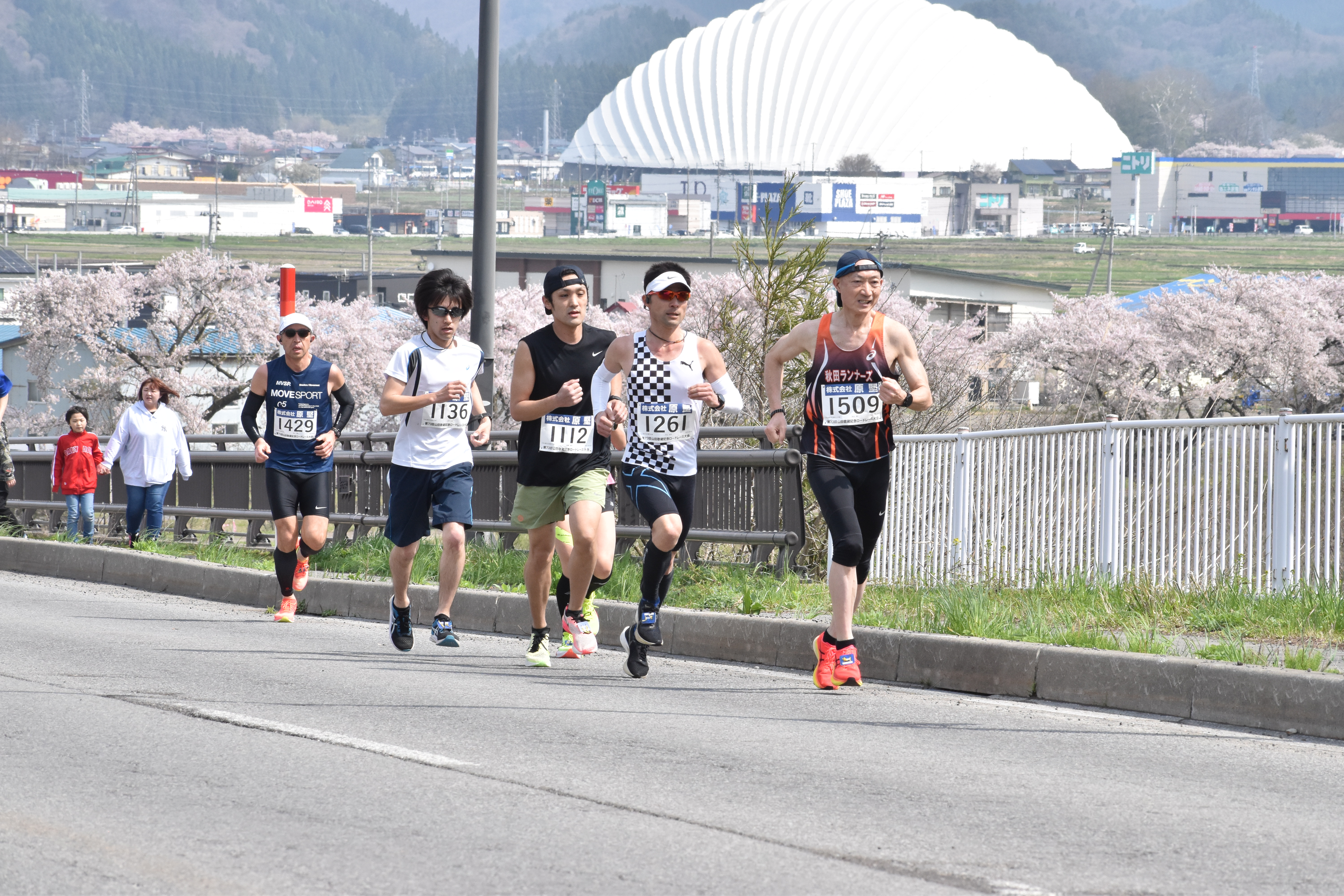 桜の満開時期が大会開催日と重なることもある