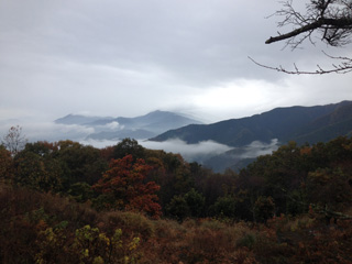 ガスってあいにくの天候だったけど、見晴らしのいいところでは景色を楽しめました