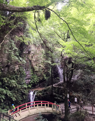 黒山三滝。ザーッと流れる滝の音を聴きながら山を登り始めます