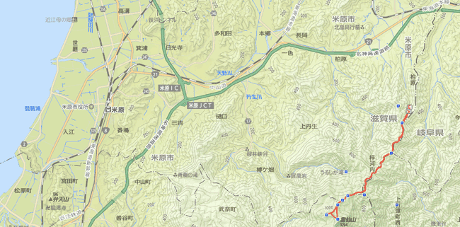 霊仙山「登りトレーニングコース」