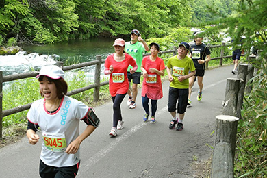 マイナスイオンを全身に浴び、気持ち良く走ろう