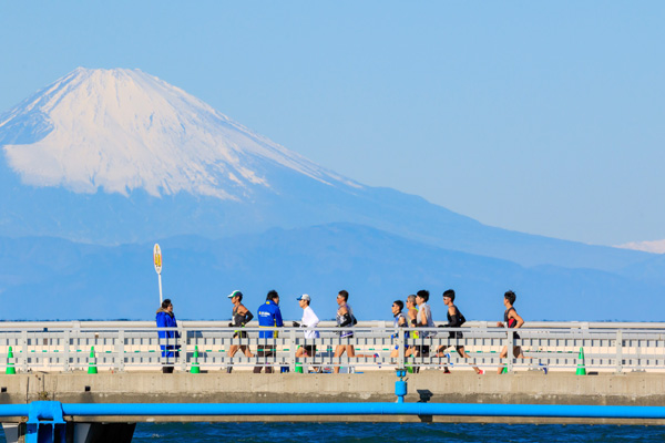 天候がよければ、富士山を見ながら走れる