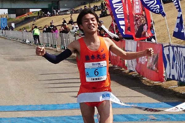 板橋Cityマラソン　古川大晃選手（熊本大学）が25km過ぎからペースアップして優勝！