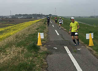 4月3日には本番のコースの一部を使って60km練習会を実施。「ひとりで60km走る練習は難しいのでありがたい！」という声を多くいただきました