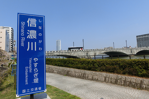 会場は信濃川やすらぎ堤に設定された片道2.5kmを往復する周回コース