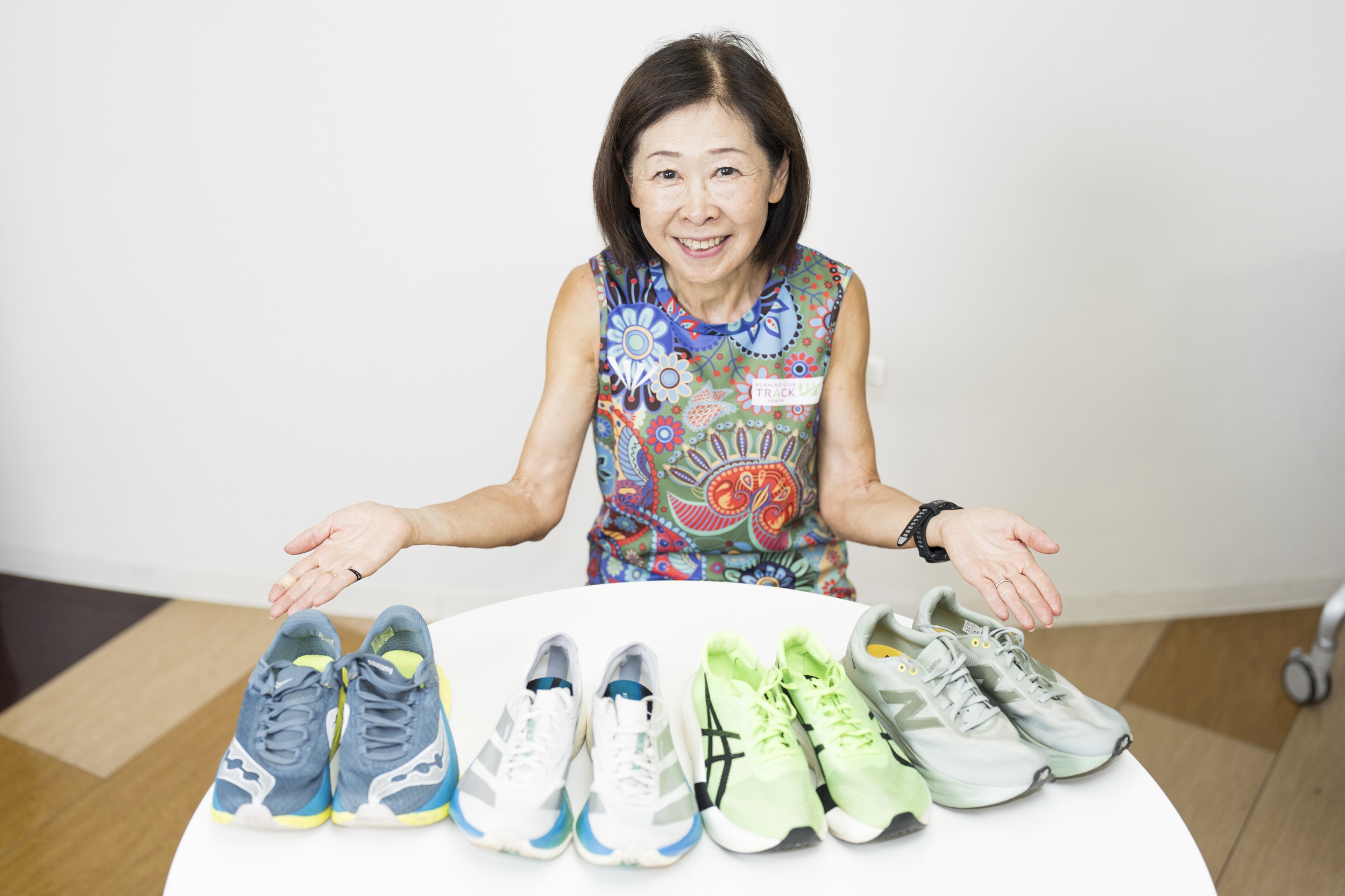 現在は4～5足の厚底カーボンを使い分けている