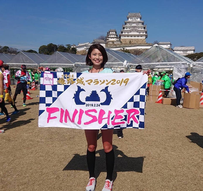 2019年に姫路城マラソンを完走しているきゃっするひとみーさん（写真／本人提供）