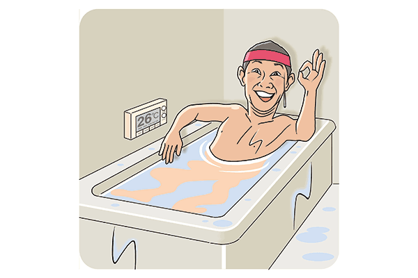 残暑のロング走は、直後の「ぬるま湯入浴」で効果アップ！