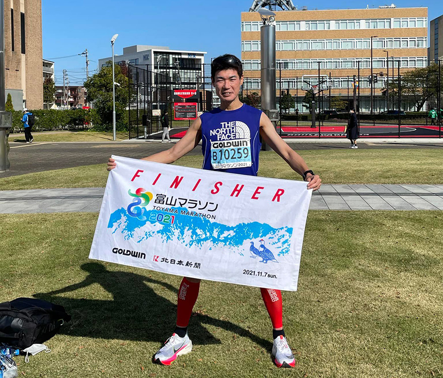 初サブスリーを達成した2021年の富山マラソン。40km手前からスパートをかけ、「あと何秒削り出せるか……」と考えられるラストだった